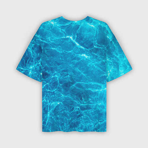 Мужская футболка оверсайз Водная текстура / 3D-принт – фото 2