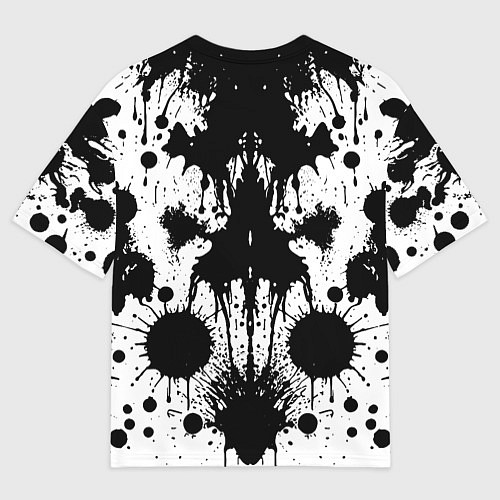 Мужская футболка оверсайз Psychedelic Rorschach test - ai art / 3D-принт – фото 2