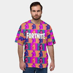 Футболка оверсайз мужская Fortnite logo pattern game, цвет: 3D-принт — фото 2