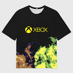 Мужская футболка оверсайз Xbox game flame
