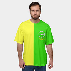 Футболка оверсайз мужская Opel текстура, цвет: 3D-принт — фото 2