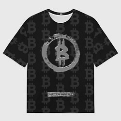 Мужская футболка оверсайз Биткоин - крипта