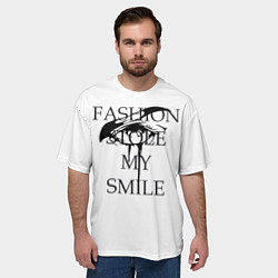 Футболка оверсайз мужская Мода украла мою улыбку, цвет: 3D-принт — фото 2