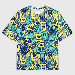 Футболка оверсайз мужская Монстры тропические, цвет: 3D-принт