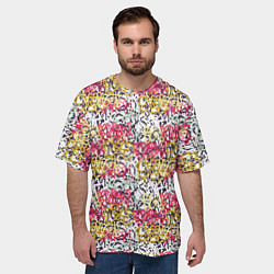 Футболка оверсайз мужская Граффити с узорами, цвет: 3D-принт — фото 2