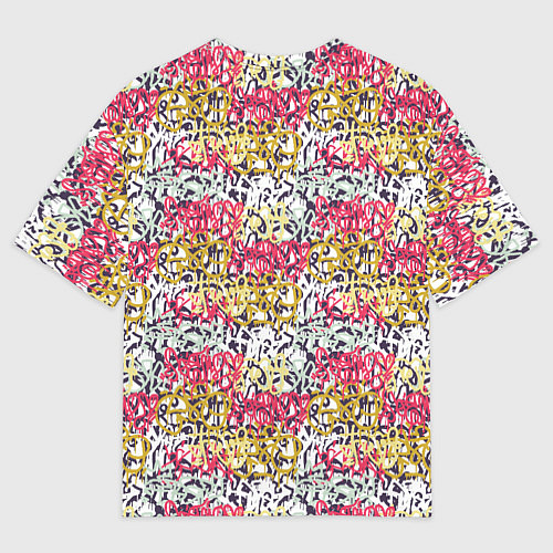 Мужская футболка оверсайз Граффити с узорами / 3D-принт – фото 2