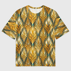 Мужская футболка оверсайз Золото осени травинки