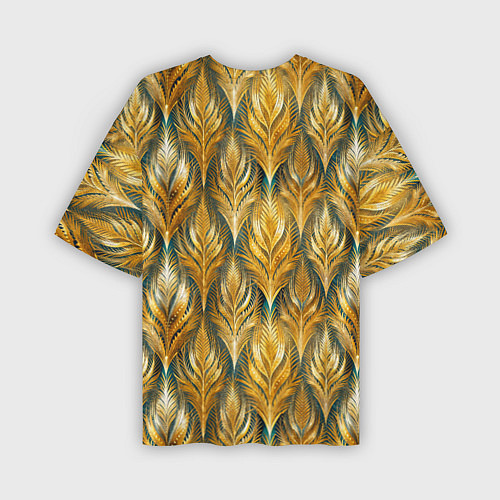 Мужская футболка оверсайз Золото осени травинки / 3D-принт – фото 2