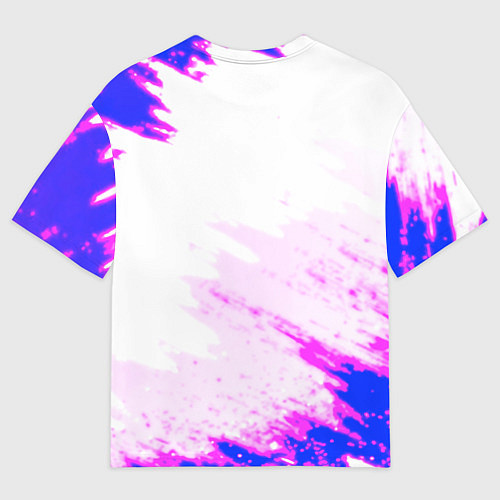 Мужская футболка оверсайз The Witcher colors neon / 3D-принт – фото 2