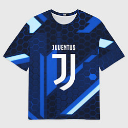 Футболка оверсайз мужская Juventus sport geometry steel, цвет: 3D-принт