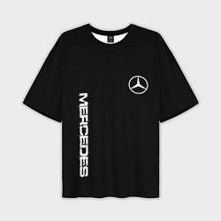 Футболка оверсайз мужская Mercedes benz logo white auto, цвет: 3D-принт