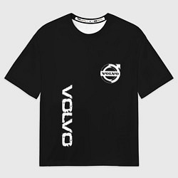 Футболка оверсайз мужская Volvo white logo auto, цвет: 3D-принт