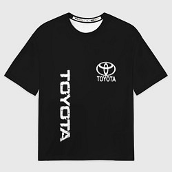 Мужская футболка оверсайз Toyota logo white steel