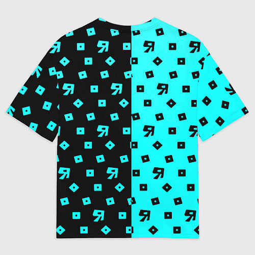 Мужская футболка оверсайз Roblox mobile game pattern / 3D-принт – фото 2