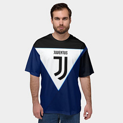 Футболка оверсайз мужская Juventus sport geometry color, цвет: 3D-принт — фото 2