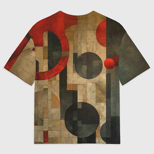 Мужская футболка оверсайз Мужское лицо в перспективе / 3D-принт – фото 2