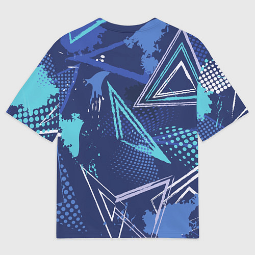 Мужская футболка оверсайз Яркий абстрактный узор для спорта / 3D-принт – фото 2