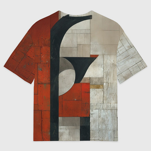 Мужская футболка оверсайз Девушка в профиль с голубыми глазами / 3D-принт – фото 2