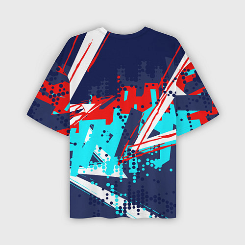 Мужская футболка оверсайз Яркий абстрактный узор для спорта / 3D-принт – фото 2
