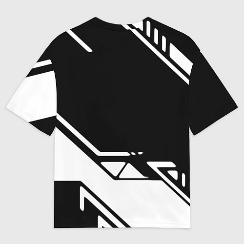 Мужская футболка оверсайз Mercedes bens geometry / 3D-принт – фото 2