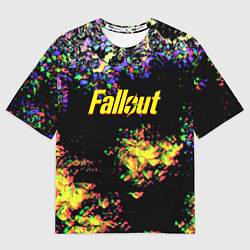 Футболка оверсайз мужская Fallout краски, цвет: 3D-принт