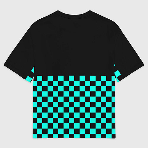 Мужская футболка оверсайз Liverpool fc sport клетка / 3D-принт – фото 2