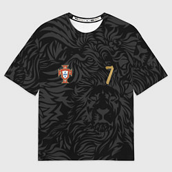Футболка оверсайз мужская Форма Роналду номер 7 сборная Португалии, цвет: 3D-принт