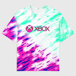 Мужская футболка оверсайз Xbox краски текстура игры