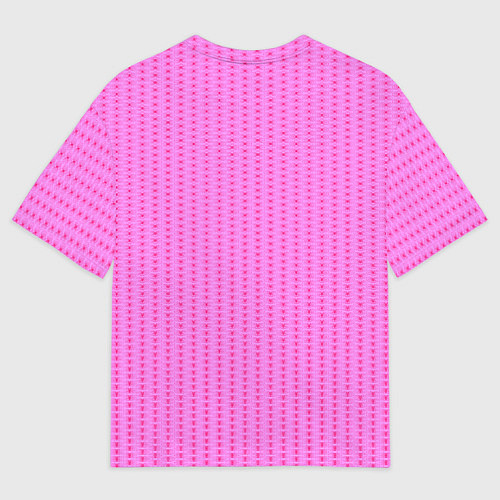 Мужская футболка оверсайз Паттерн сетчатый контурный / 3D-принт – фото 2