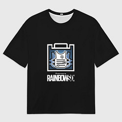 Мужская футболка оверсайз Rainbnow six онлайн шутер