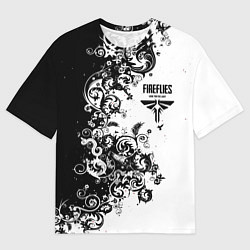 Футболка оверсайз мужская Одни из нас узор блэк, цвет: 3D-принт