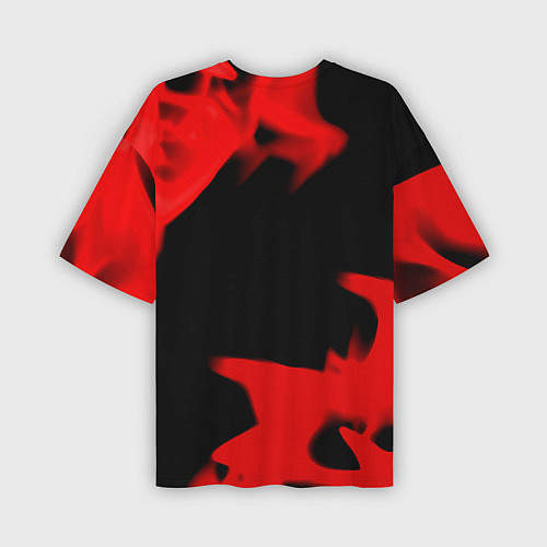 Мужская футболка оверсайз Ведьмак лого огонь / 3D-принт – фото 2
