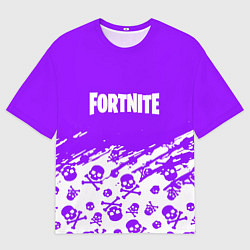 Футболка оверсайз мужская Fortnite skull pattern, цвет: 3D-принт