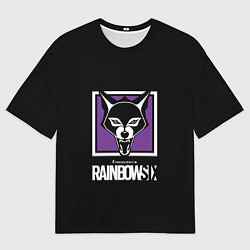 Мужская футболка оверсайз Rainbow six logo ubisoft