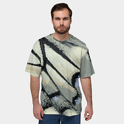 Футболка оверсайз мужская Абстракция - крыло бабочки, цвет: 3D-принт — фото 2