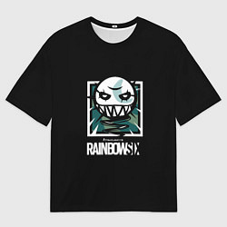 Мужская футболка оверсайз Rainbow six шутер гейм лого