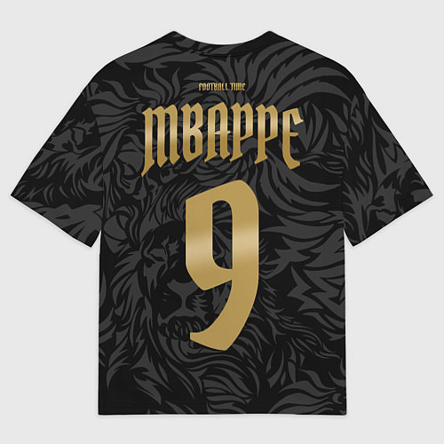 Мужская футболка оверсайз Килиан Мбаппе номер 9 Реал Мадрид / 3D-принт – фото 2