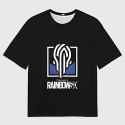 Мужская футболка оверсайз Rainbow six siege logo