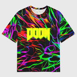 Футболка оверсайз мужская Doom optical colors, цвет: 3D-принт