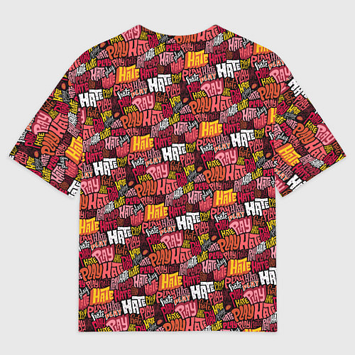 Мужская футболка оверсайз Разыгрывай неприязнь / 3D-принт – фото 2