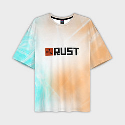 Футболка оверсайз мужская RUST gradient, цвет: 3D-принт