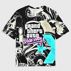 Мужская футболка оверсайз GTA vice city grafiti
