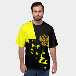Футболка оверсайз мужская Россия имперский стиль пиксели, цвет: 3D-принт — фото 2