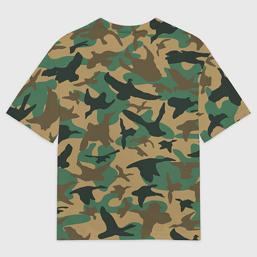 Мужская футболка оверсайз Армейский камуфляж текстура / 3D-принт – фото 2