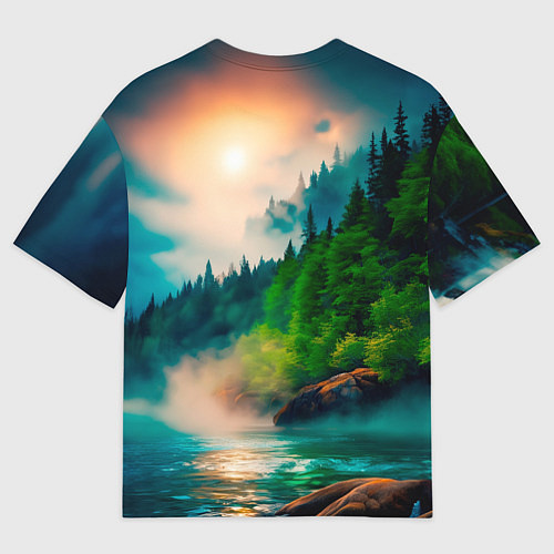 Мужская футболка оверсайз Полет орла / 3D-принт – фото 2