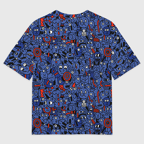 Мужская футболка оверсайз Человечки панки / 3D-принт – фото 2