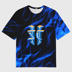 Мужская футболка оверсайз Starcraft flame strategy