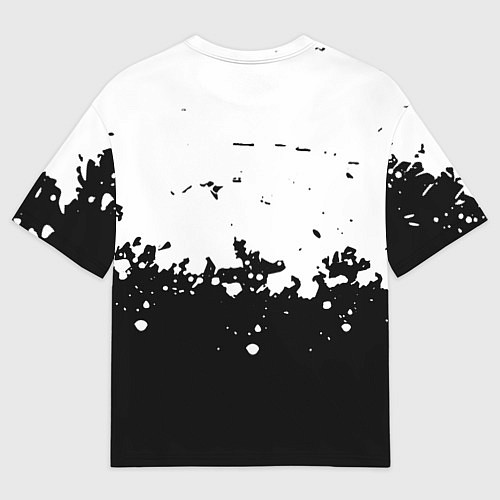 Мужская футболка оверсайз Рокстар краски / 3D-принт – фото 2