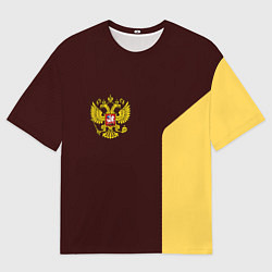 Футболка оверсайз мужская Россия ретро стиль, цвет: 3D-принт