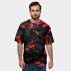 Футболка оверсайз мужская Камуфляжная текстура милитари, цвет: 3D-принт — фото 2